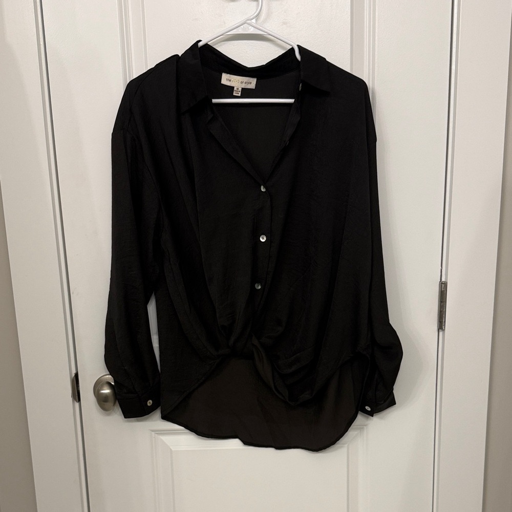 Elegant Black Button-Down Shirt